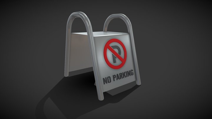 No parking sign 3D Model