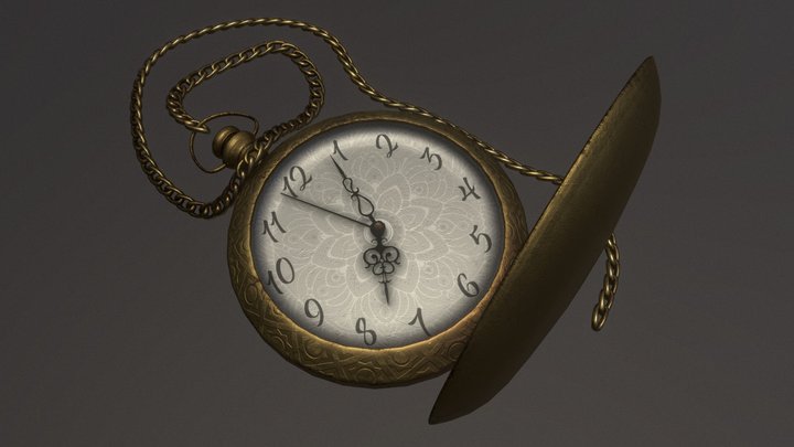 Old pocket watch 3D Model