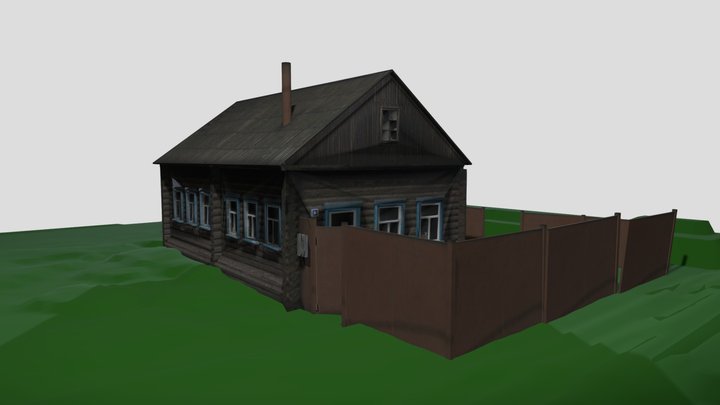 Village house PS 1 graphics low poly 3D Model