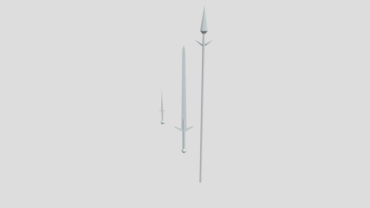 Spanish Steel Weapon Set 3D Model