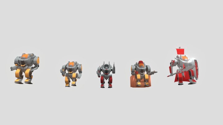 5 видов Атласа 3D Model