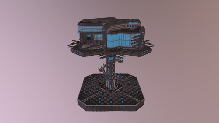 3-star Neon Dungeon 3D Model