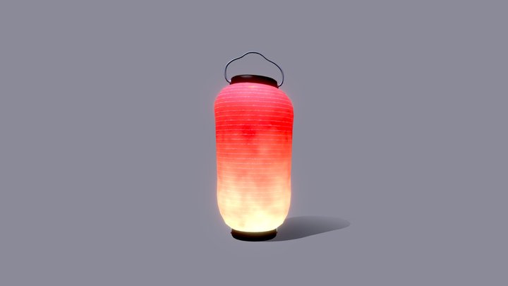 Japanese stylized lantern 3D Model