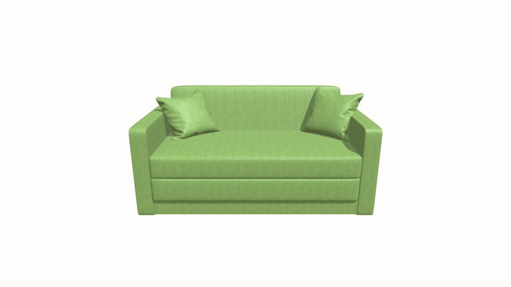 Диван Блюз (зеленый) 3D Model