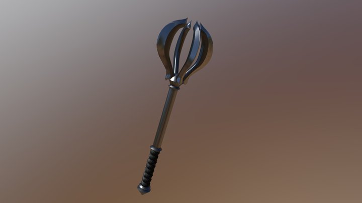 Silver Mace - Tibia 3D Model