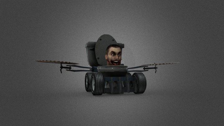 Dual Buzzsaw Car Toilet 3D Model