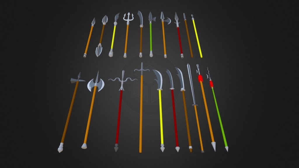 Spears and Pikes - Low Poly