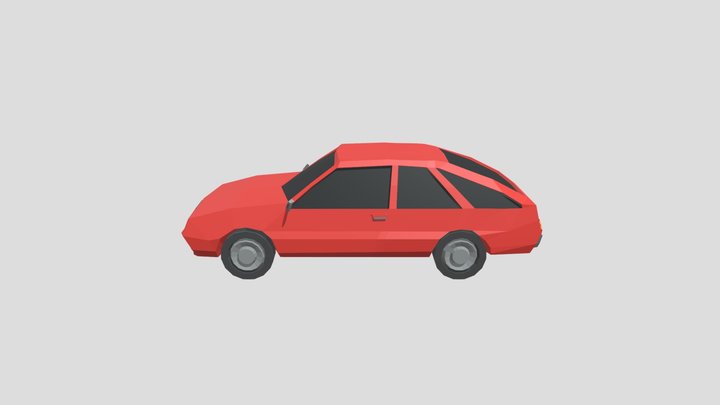 Low Poly car 3D Model