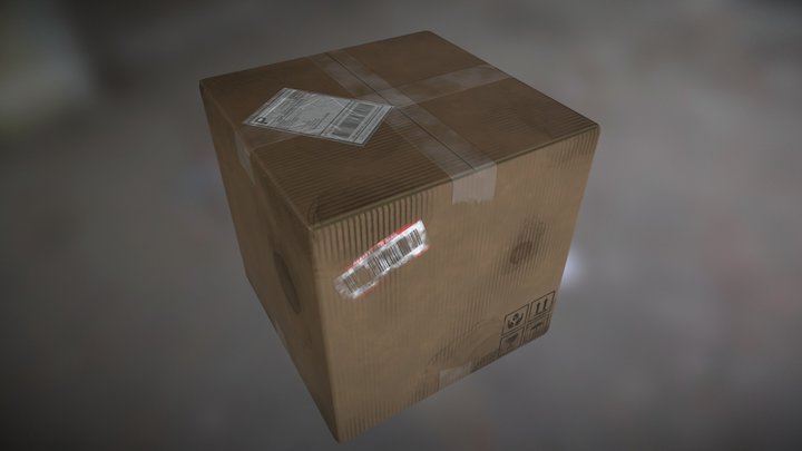 Cardboard Box Model 3D Model