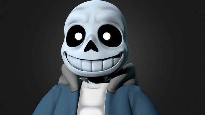 Sans The Skeleton Bust 3D Model