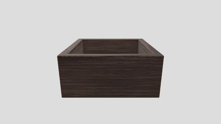 Small Wood Box 3D Model