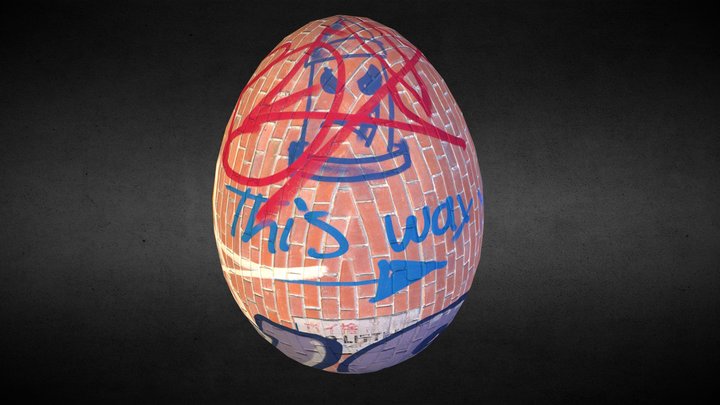 Painted Egg #SketchfabWeeklyChallenge. 3D Model