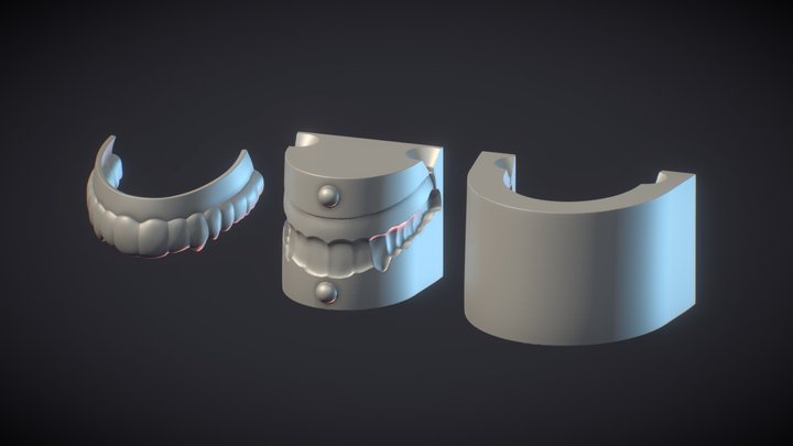 Cyberdoll Upper Teeth Mould 3D Model