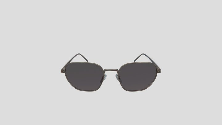 SUNGLASSES (Silver Black) 3D Model