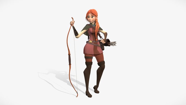Lady Marion Stylized Character 3D Model