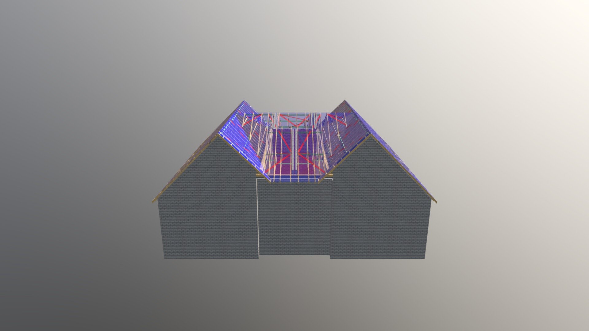 P11132R, Plots 71-80 Roof Layout - 3D Model By Martin Hallam. Harmony ...