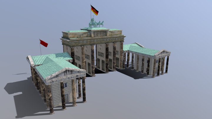 Brandenburg Gate in Berlin 3D Model