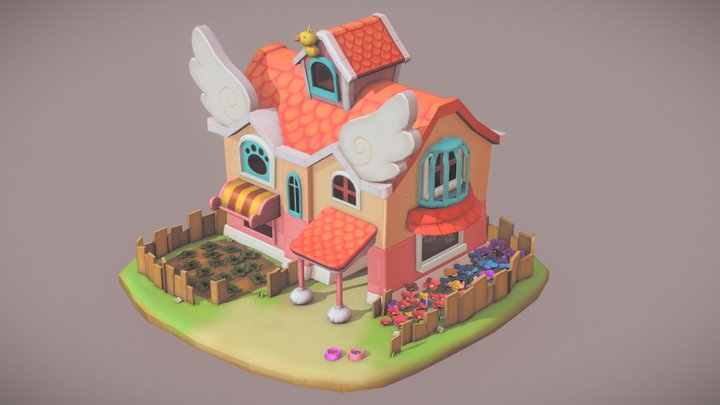 Cat House 3D Model