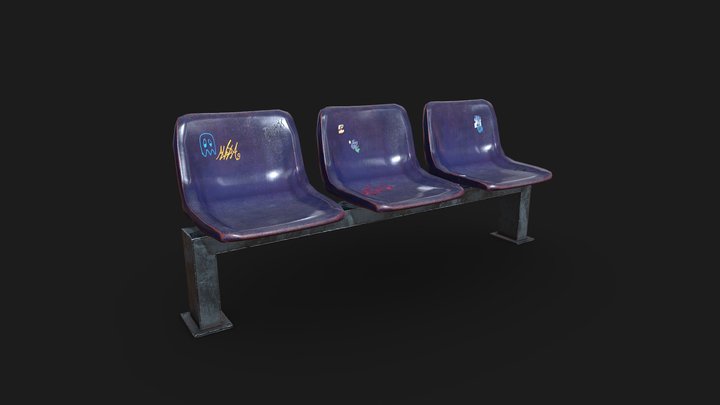 Waiting chairs 3D Model