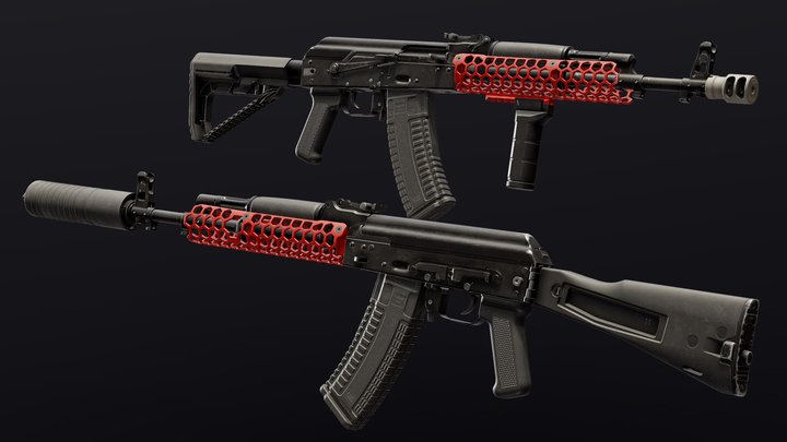 AK-74M (6П34) 3D Model