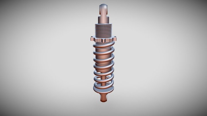 COIL SPRING || DAMPER 3D Model