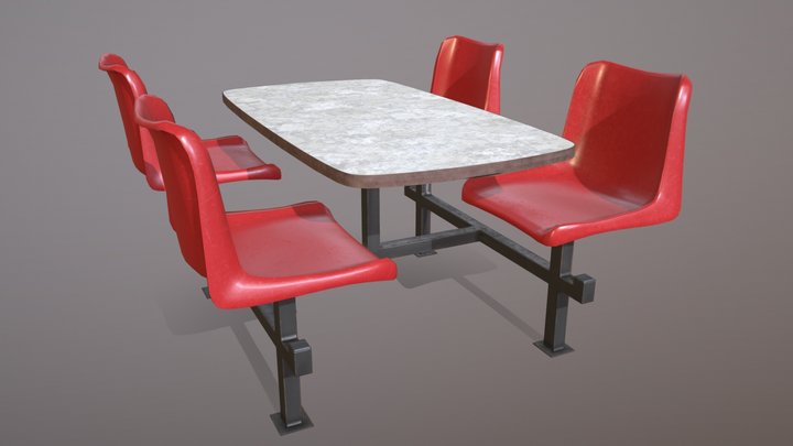 Cafe Table 3D Model
