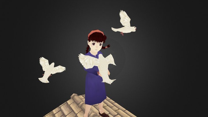 Sheeta and the Birds 3D Model