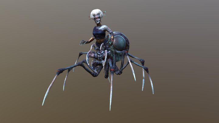 MythCreature Round 3: Arachne Animation 3D Model