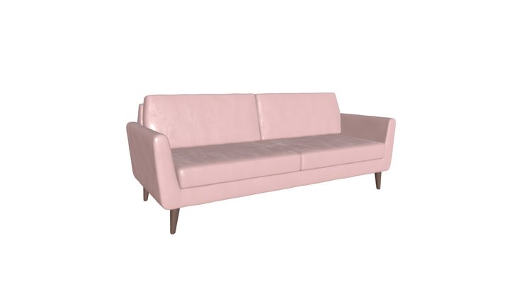 Mirabelle Sofa Pink Velvet - 101338 3D Model