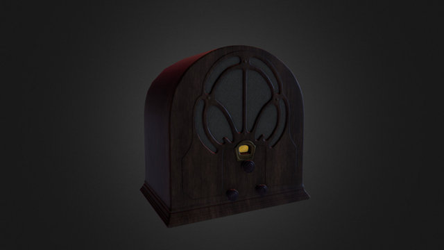 1930's Cathedral Radio 3D Model