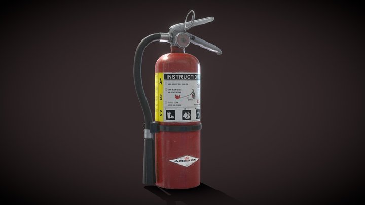 Amerex Fire Extinguisher | Game Ready Asset 3D Model