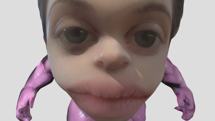 persons face on buff kirby 3D Model