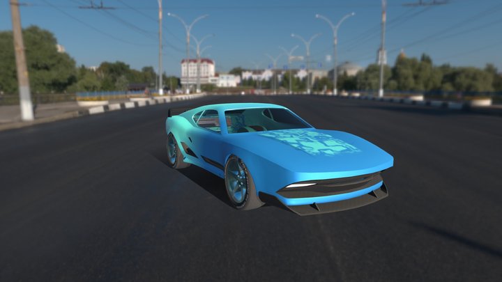 Cyberpunk Car - New Texture 3D Model