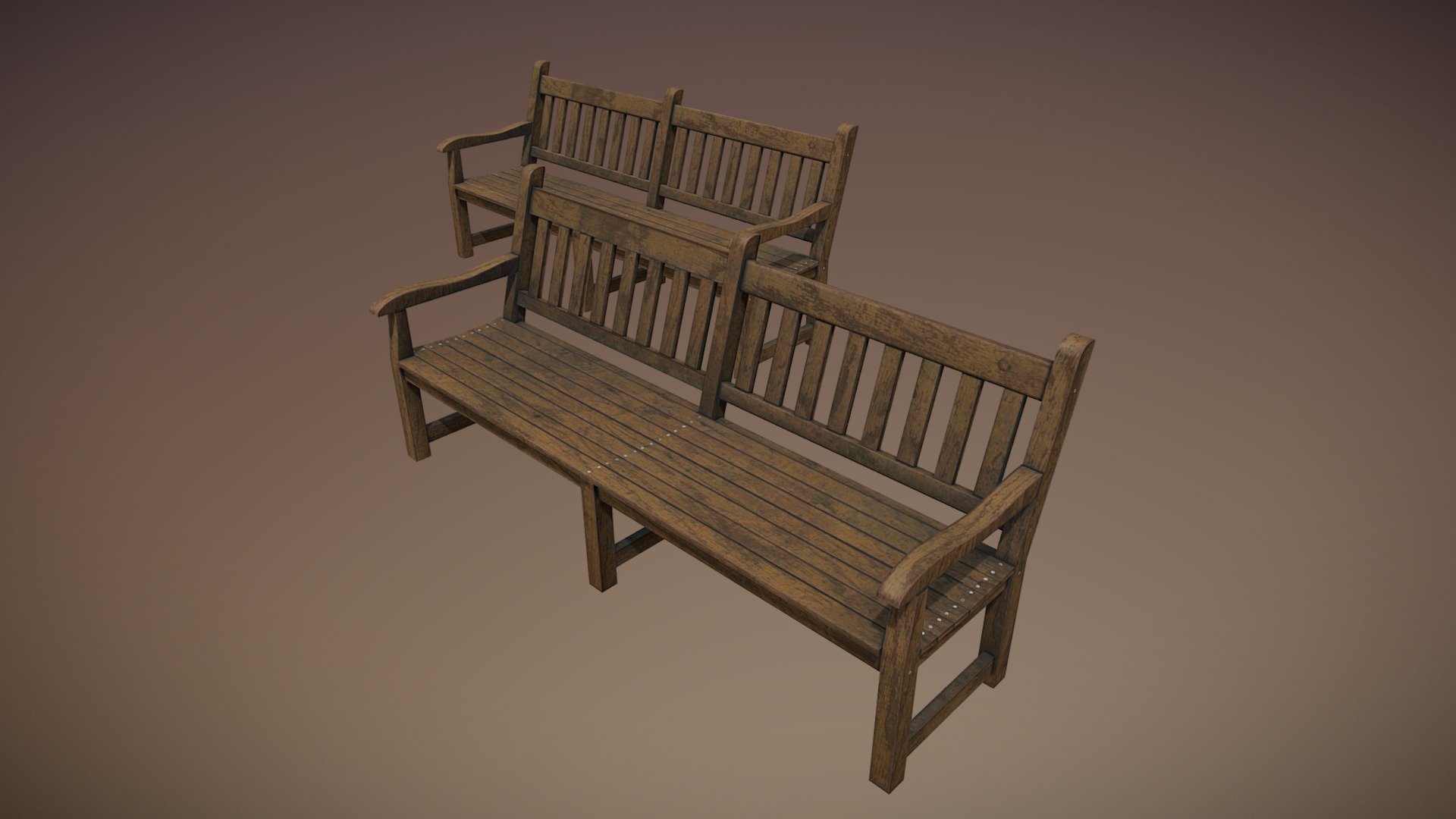 Wooden bench_HPvsLP - Download Free 3D model by ta.holovan [70b5767
