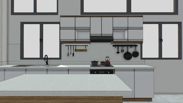 large kitchen model 3D Model