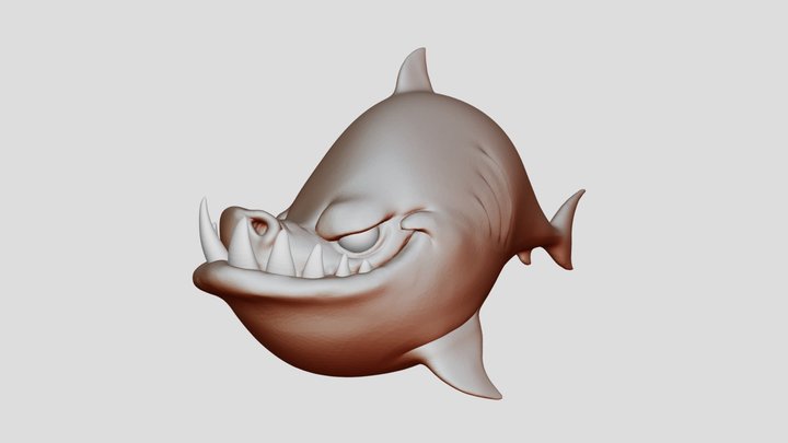 Shark Sculpt CG Cookie Exercise 3D Model