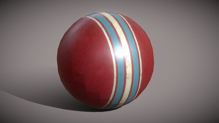 Vintage Striped Rubber Ball