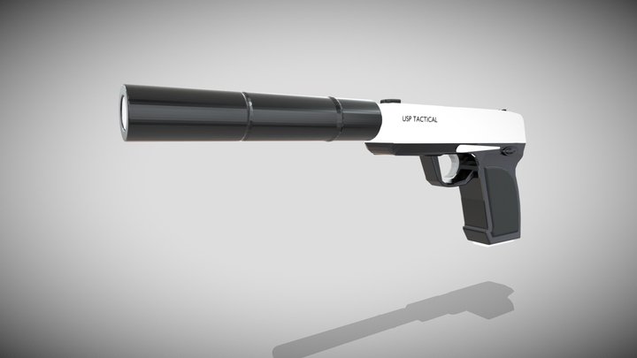 USP Tactical Low Poly 3D Model