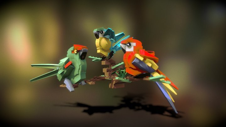 Parrot Lego 3D Model