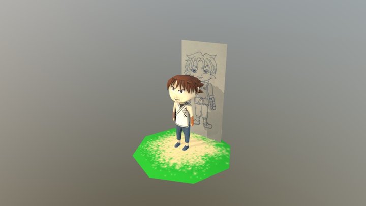 Shirahama Kenichi Kid Style 3D Model
