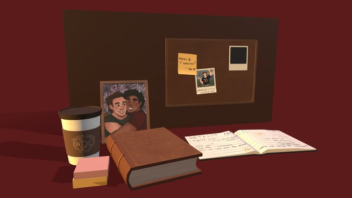 Blaine Books (and Props) 3D Model