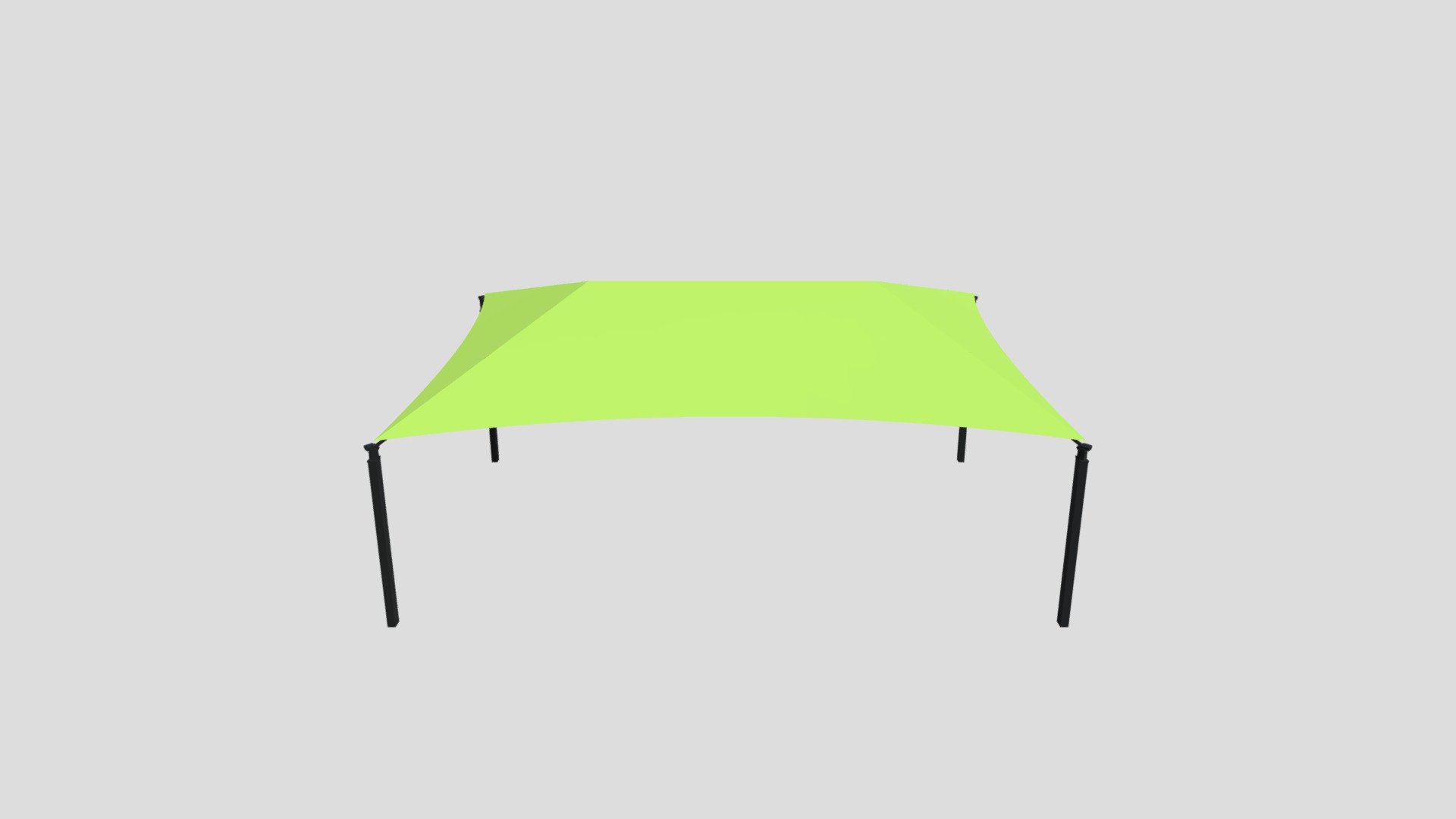 4 Post Hip & Ridge Slanted 3D model by Shade Sails Houston