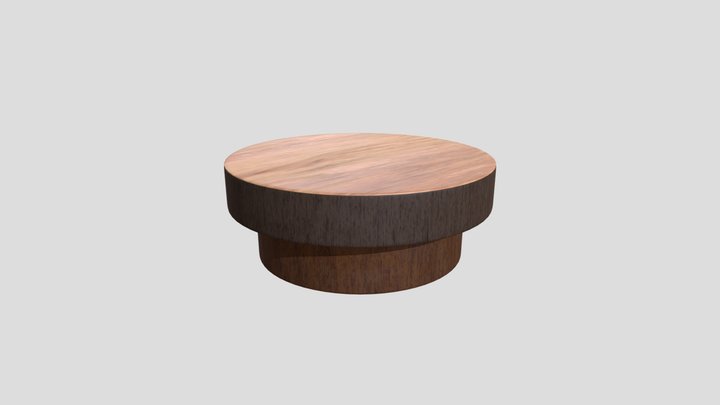 Circle wood table 3D Model