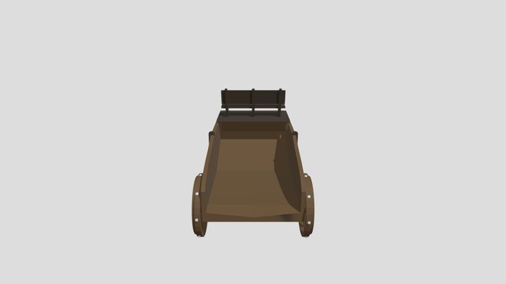 Low Poly Wagon 3D Model