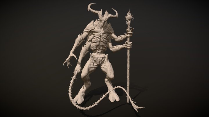 Demon sketch 3D Model