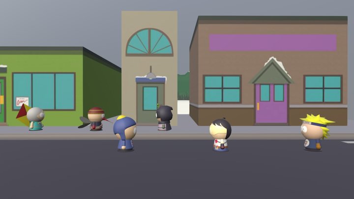 【South Park】Stay off the street, damn kids! 3D Model