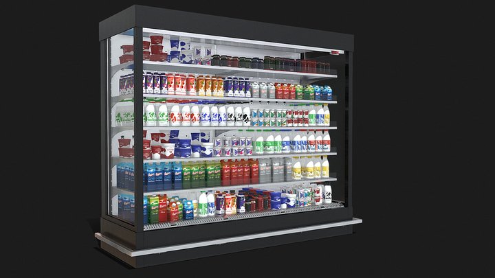 Milk Shelves 3D Model