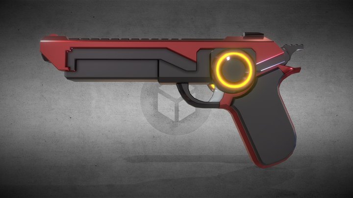 Sci - Fi Handgun : Oblivion 3D Model