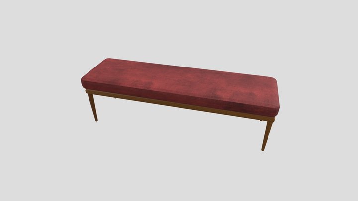 upholstered bench 3D Model
