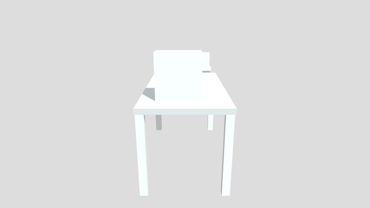 Table with PC,rubber duck, columns and cactus